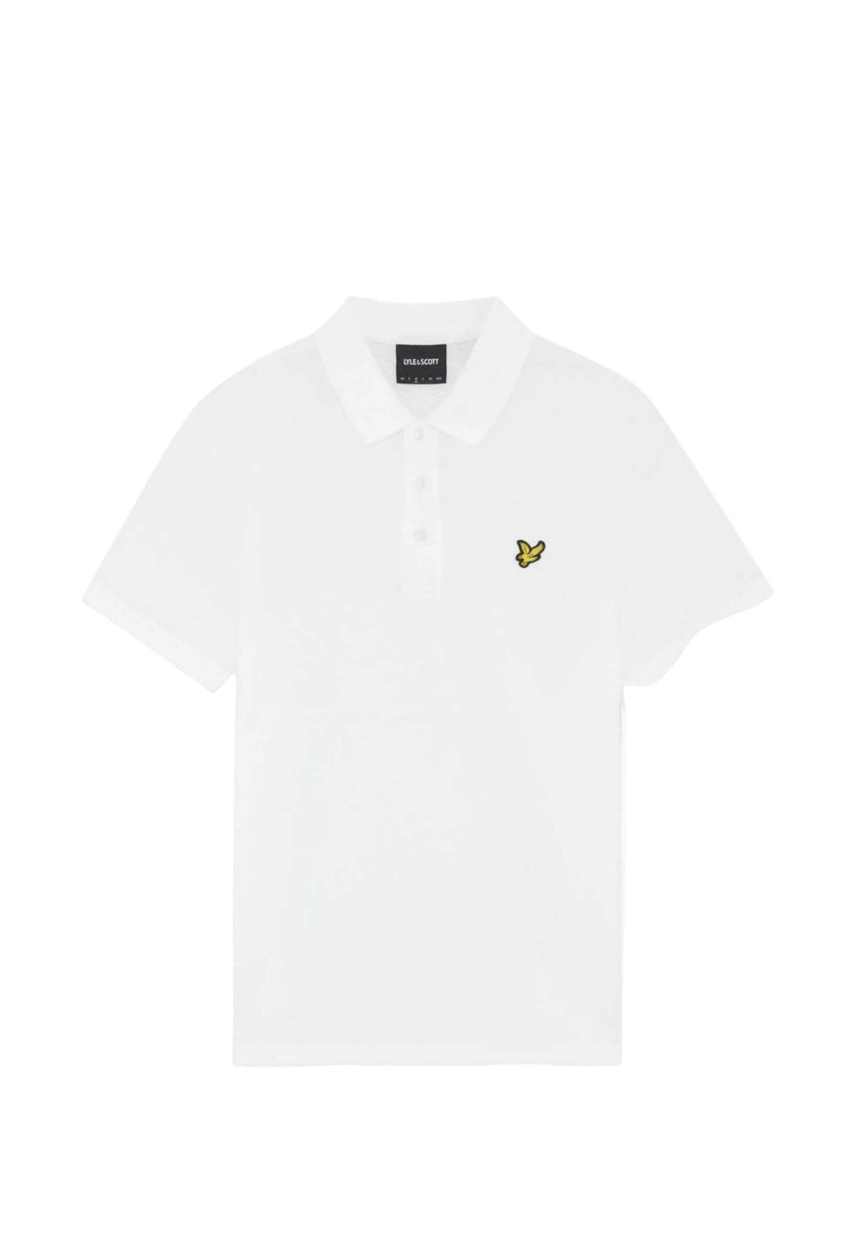 Lyle & Scott Men's White Polo Shirts, M, Popcorn Jacquard Polo Shirt