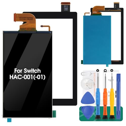 Replacement for Nintendo Switch Screen Replacement HAC-001(-01) LCD Display Panel and V2 Touch Digitizer Screen Panel(V2 HAC-001(-01) Touch+LCD)