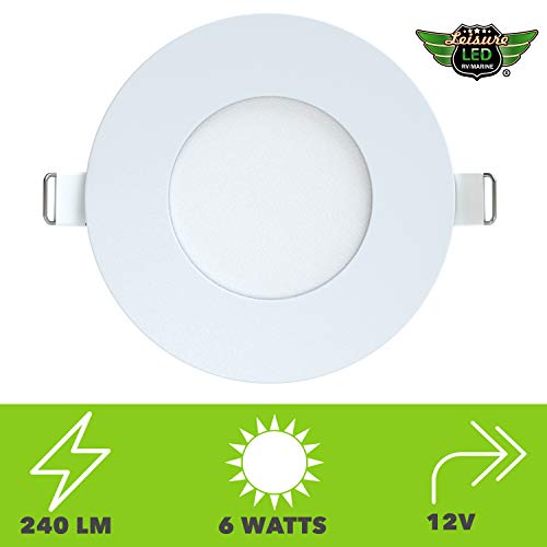 Pack de 5 luces LED empotrables para techo RV 3.375" 240 lúmenes miniatura 3