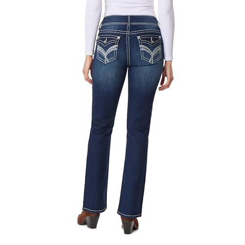 Image of WallFlower Bling Back Pocket Bootcut Jeans for Women, Luscious Curvy Fit, Embellished Mid-Rise Insta Stretch Denim