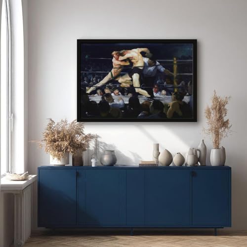 Impression toile cerf Sharkeys George Bellows tableau bureau - 4