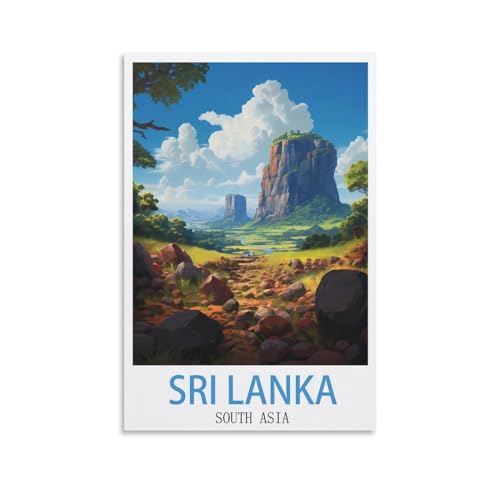 CYYHGEE Poster de voyage vintage Sri Lanka 20 x 30 cm Décoration murale