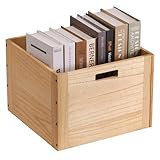 KIRIGEN Stapelbare hölzerne Lagerung Würfel Korb Veranstalter für Haus Bücher Kleidung Spielzeug Büro Würfel Bücherregal Schrank Regal F26 natürliche Farbe