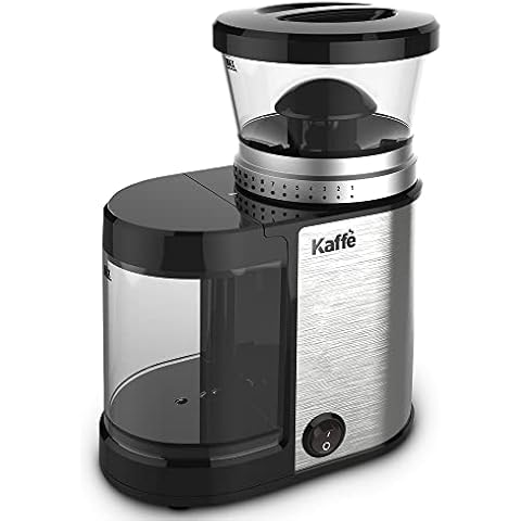 Kaffe Electric Coffee Burr Grinder - 5.5oz - Stainless Steel (Cleaning Brush Included) Cover