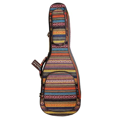 MUSIC FIRST Original Design 0.6' (15mm) Thick Padded Country Style Guitalele, 30 inch Mini Guitar Case, Guitar Bag, 30 inch Guitar backpack. (30~31 inch) PLS CHECK PHOTO No.2 AND MEASURE YOUR GUITAR!