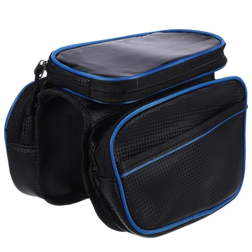 ERINGOGO 防水大型フロントフレームバッグ 自転車用耐摩耗収納ポーチ 大容量スマホ対応バイクパック 山地サイクリングアクセサリー