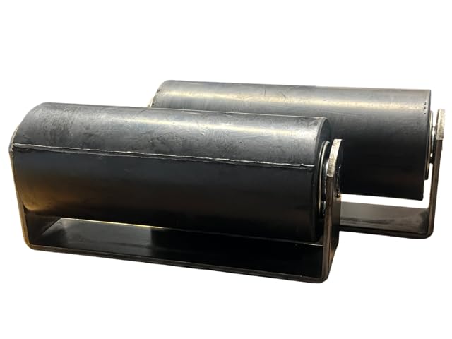 JM Steel. Guiding Rollers for Sliding Gates, 6 inches, Pack of 2, Weld-on Bracket