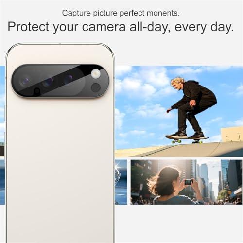 Image of FabeKee Compatible With For Google Pixel 10 Pro Camera Lens Protector Tempered Glass HD Clear Lens Film (Black Version)