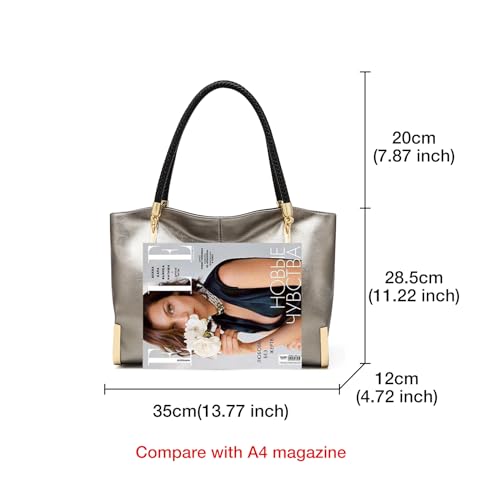 Image of FOXLOVER Large Capacity Tote Handbags for Women, Women's Top-handle Bags Fashion Shoulder Bags Purses Minimalist design