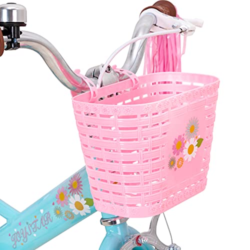 Image of JOYSTAR Little Daisy Kids Bike for Girls Boys Ages 2-7 Years, 12 14 16 Inch Girls Bikes with Doll Bike Seat & Streamers, Boys Bike with Flag & Number Plate, Multiple Colors