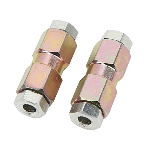 2 ück Bremsleitunverbinder, Metall 10 Mm/0,39 Zoll Inline-Mutter und Innenmutter für 3/16 Zoll ?lleitun-Bremsleitunverschraubungen Autozubeh?r