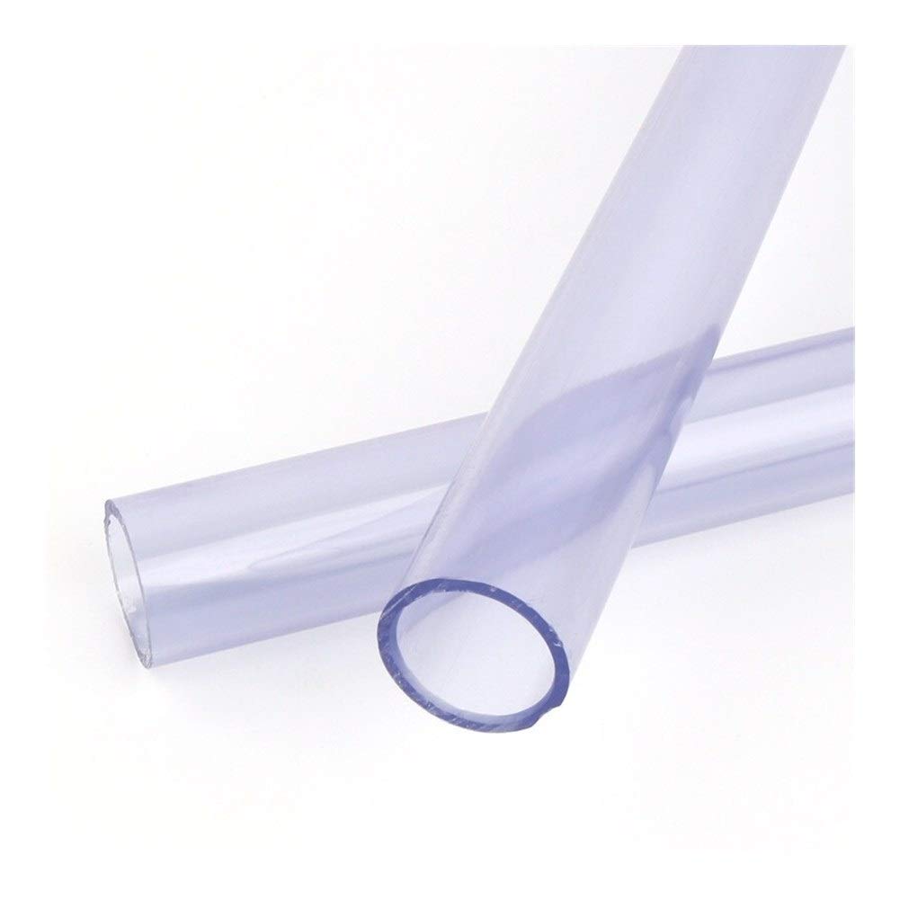 Accesorios de tubería de PVC, 2 uds diámetro exterior 16mm,20mm,25mm,32mm,40mm,50mm tubería de PVC 50cm longitud acuario pecera piezas agua accesorios riego jardín UPVC transparente(25mm)