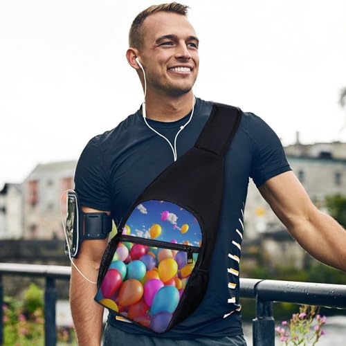 Mochila bandolera Colorful Balloons para deporte y senderismo miniatura 3