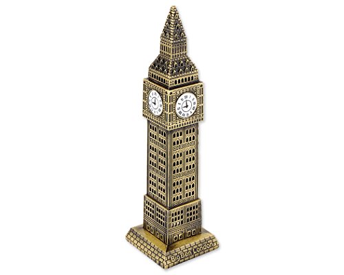 ds. distinctive style Big Ben Tower Model Elizabeth Tower Metallic Statue Big Ben Figurine for Souvenirs - 18cm Cover