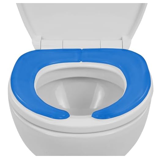 Vive Gel Toilet Seat Cushion Cover - Raised Padded Riser Cushion for Elongated, Standard, and Commode Chairs- Seat Warmer Pressure & Pain Relief Comfort- Adhesive Donut Pad for Elderly, Seniors (Blue)