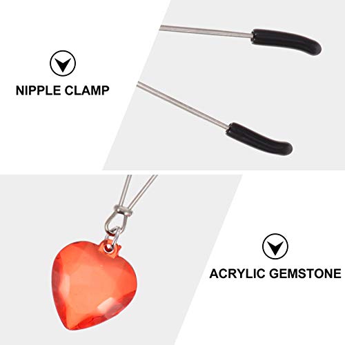 ARTIBETTER Braçadeira de Mamilo Coração Clipe de Leite Clipe de Mamilo Clipe de Clitóris Joias de Ma