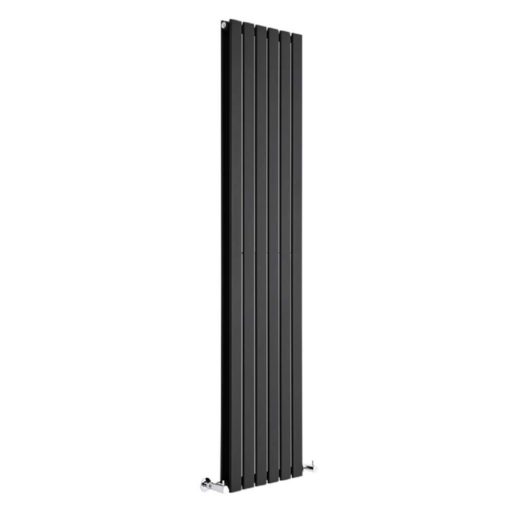 Milano Alpha Black Vertical Double Flat Panel Radiator - 1780mm x 420mm