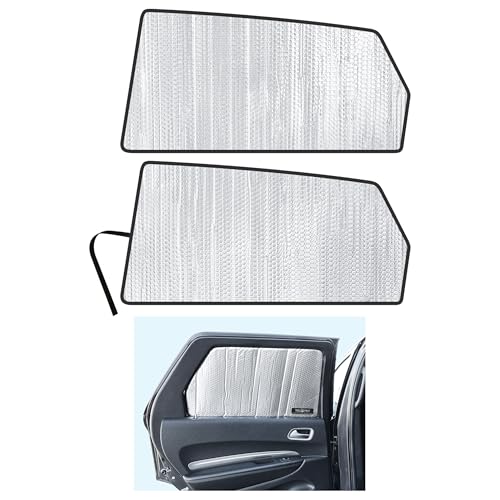 Side Window Rear Seat 2nd Row Sunshade for 2014 2015 2016 2017 2018 2019 2020 2021 2022 2023 2024 2025 Dodge Durango SUV, UV Reflector Sun Protection (Set of 2)