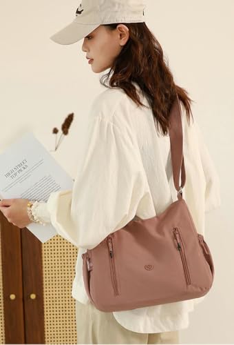 Nylon Crossbody Bags for Women Solid Handbag Multiple Pockets Shoulder Purses Classic Shoulder Handbag Casual Messenger Bag3