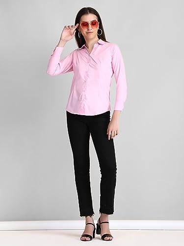 Image of CINDERS Women's Stylish Cotton Regular Fit Extra Comfortable Full Sleeve Casual Formal Shirt