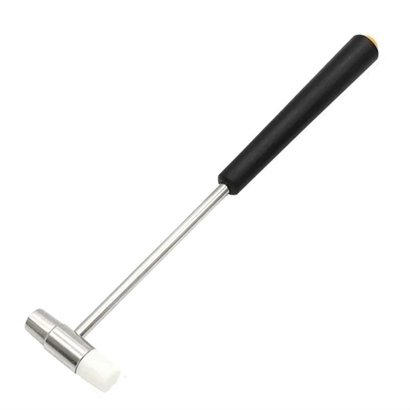 Rubber Hammer, 150/185/177mm Mini Hammer Repair Tool Metal Rubber Double Head Portable for DIY Jewelry Watch Hand(Black 185mm)