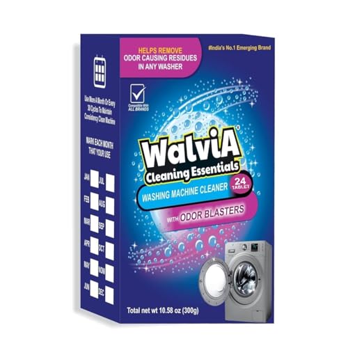 Image of Washing Machine Cleaner Tablets- Clean Inside Drum And Laundry Tub, Deep Cleaning Tablets For Front Loader & Top Load Wash (Purple)