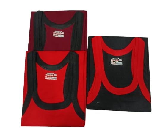 Classic Gym Vest for Men | 100% Cotton Sleeveless Sports Vest | Stylish & Comfortable Activewear for Workout, Training & Casual Wear Pack of 3 (85cm 90cm)-image-22