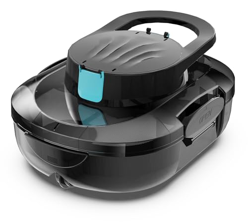 S1PRO (2026 Upgrade) Robot Limpiafondos Piscina, 120 Min de Limpieza, Doble Motor Robot de Piscina, con Filtración de 180μm, Estacionamiento Auto, para Piscinas Elevadas 100 m², Negro