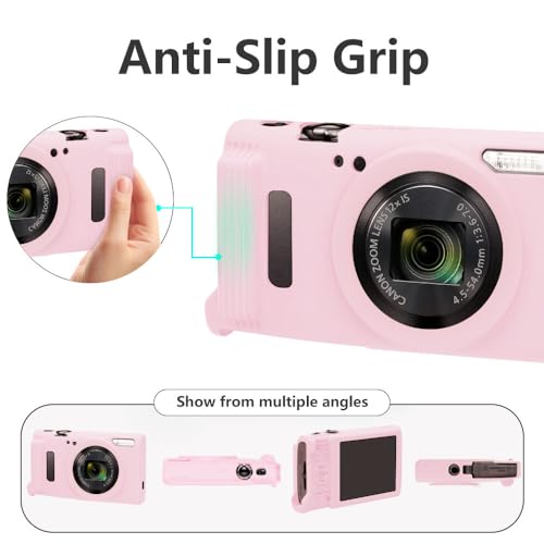 Funda de silicona para Canon PowerShot ELPH 360 con protector miniatura 2