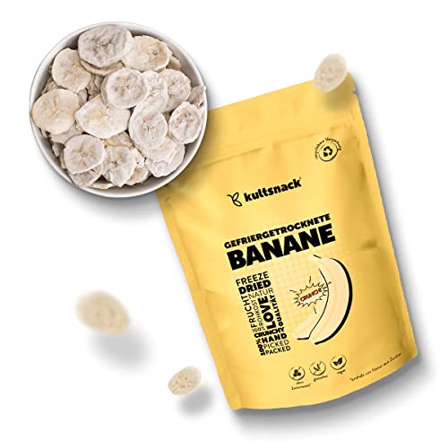 Kultsnack Gefriergetrocknete Banane 100 g - Gefriergetrocknete Früchte - Als Snack & für Müslis - Süßigkeiten Ersatz - ohne Zuckerzusatz - Pure Frucht (Vegan, Glutenfrei) (100 g) Cover