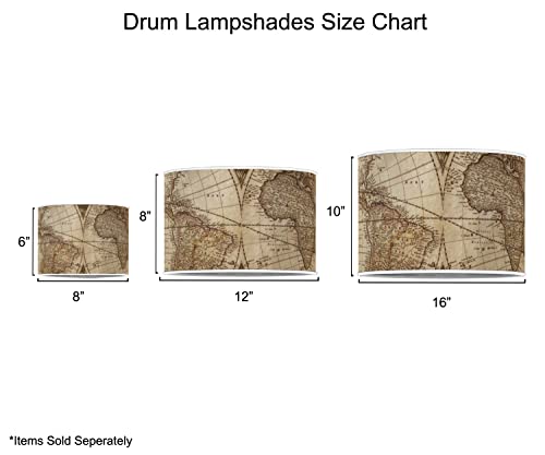 Youcustomizeit KIT-FBRC-LMPSHD-12+1315699 Vintage World Map 12 Inch Drum Lamp Shade thumb #4