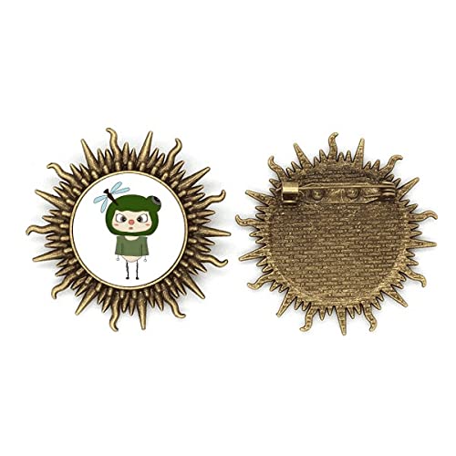 Broche mouche verte Animal Croak Nature cadeau original métal