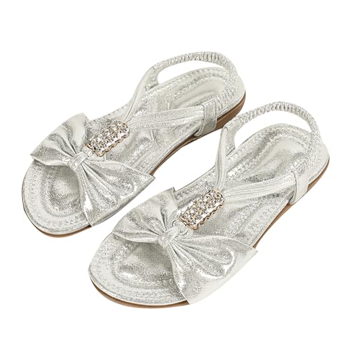 Toddler Girls Sandals Elastic Strap Comfort Soft Princess Flats Summer Cute Bowknot Summer Shoes