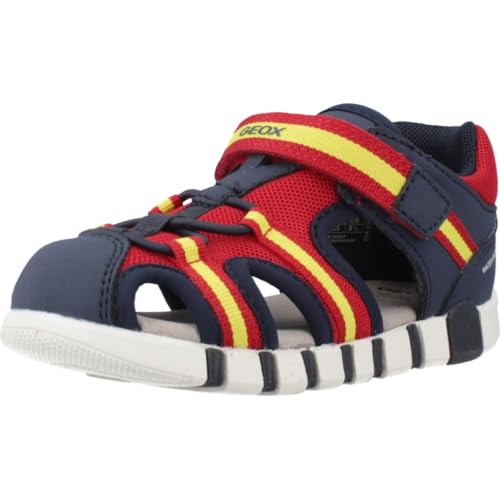 Geox B Sandal IUPIDOO Boy, Sandalia Bebé-Niños, Navy/Red, 24 EU