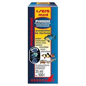 sera med Professional Protazol 25 ml – Arzneimittel für Fische gegen einzellige Hautparasiten wie Ichthyophthirius multifiliis, Medizin fürs Aquarium