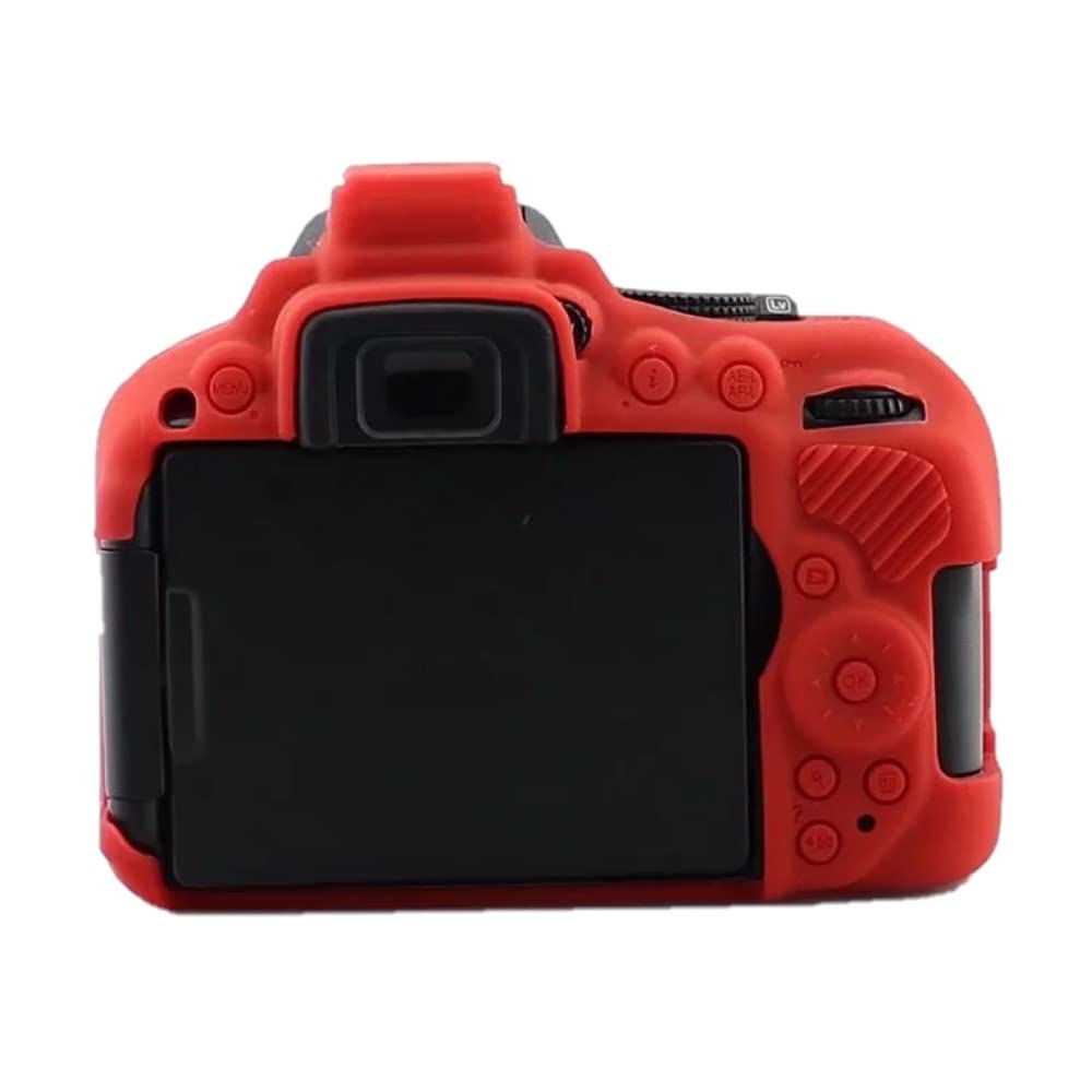Custodia in silicone morbido per fotocamera fotocamera rossa in gomma armatura pelle protezione per fotocamera digitale Nikon D5300