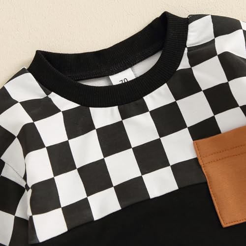 Toddler Baby Boy Fall Outfits Long Sleeve Crew Neck Pullover Sweatshirt + Jogger Pants Set Infant Winter Clothes3