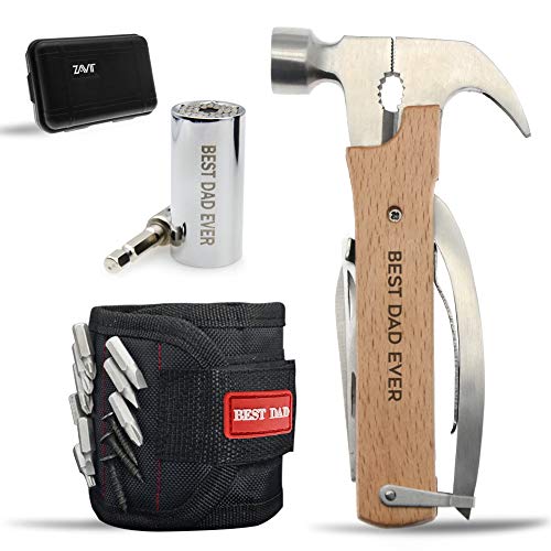 Product Image of the Gifts for Dad from Daughter Son,Stocking Stuffers Christmas,Dad Gifts,Unique Gadget Birthday Gift for Dad“BEST DAD” Fathers Day,All in One Multitool Hammer/Magnetic Wristband/Universal Socket
