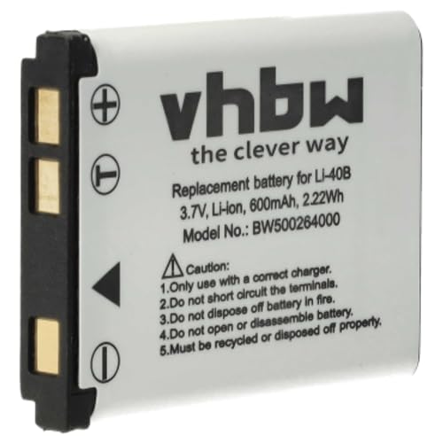 vhbw 1x Akku kompatibel mit Nikon Coolpix S3000, S4000 Kamera (500 mAh, 3,6 V, Li-Ion) - Ersatz für EN-EL10