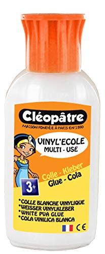 Cléopâtre - VI70X - Vinyl'Ecole - Flacon de Colle blanche vinylique avec Embout biberon 60 g