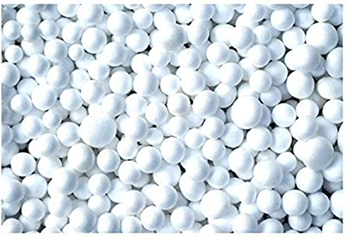 Image of NORMAN JR Premium Virgin Grade Thermocol Balls Refill for Pillows, Sofa, Bean Bags, Soft Toys & Beans for Bean Bag Refill 3 Kg (White)