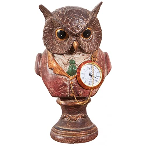 Gufo soprammobile 19x11x11 cm Gufi soprammobili in Resina Dipinta Gufo Portafortuna