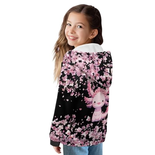 Toddler Girls Fleece Lined Jacked Sweatshirt Fall Winter Autumn Warm Clothes with Hoodie for 5-14 Years