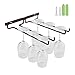 Portabicchieri Sospeso,Scolabicchieri Portabicchieri con 2 Binari,Supporto per Calici di Vino Porta Calici di Vino Supporto Porta Bicchiere da Vino Porta Bicchieri da Vino in Ferro a Doppia File