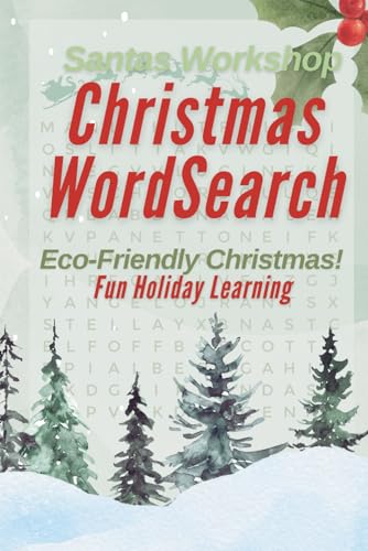 Stocking Stuffer: Eco-Friendly Christmas Word Search Book – 100 Pages Festive and Fun Puzzles for Kids and Adults, Perfect for Holiday Gifting and ... Classic - Progress to Eco Friendly Learning image 2