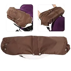 Warm Hand Muff, Thicken Winter Hand Protector Stroller Hand Muff, for Stroller with Beam Outdoor Travel(coffee)