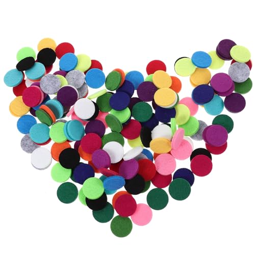 WRITWAA Almohadillas Difusoras Redondas para Aromaterapia 170 Unidades Multicolor Almohadilla de Aceite Esencial Reemplazable para Colgante de Aroma de 30 MM para Difusor Doméstico