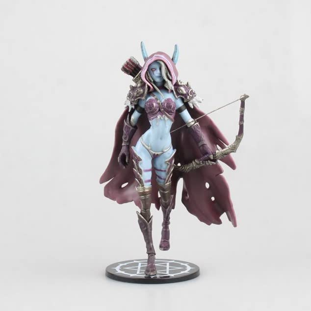 World of Warcraft Sylvanas Windrunner Figura 15cm, Sylvanas Windrunner de pie con arco Estatua de PVC Anime Figuras de Acción con Base y Caja para Fans
