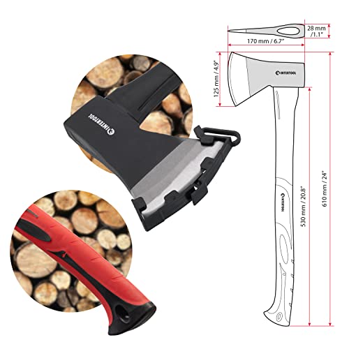 image for INTERTOOL 24-Inch Chopping Axe | Medium Size Felling Ax for Wood Split