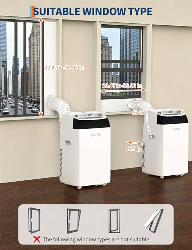 Image of Garvee 14000 BTU Portable Air Conditioner with Follow Me Function, 3-in-1 AC Includes Remote & Full Window Kit, Cools Areas Up to 750 Sq. Ft, 115V